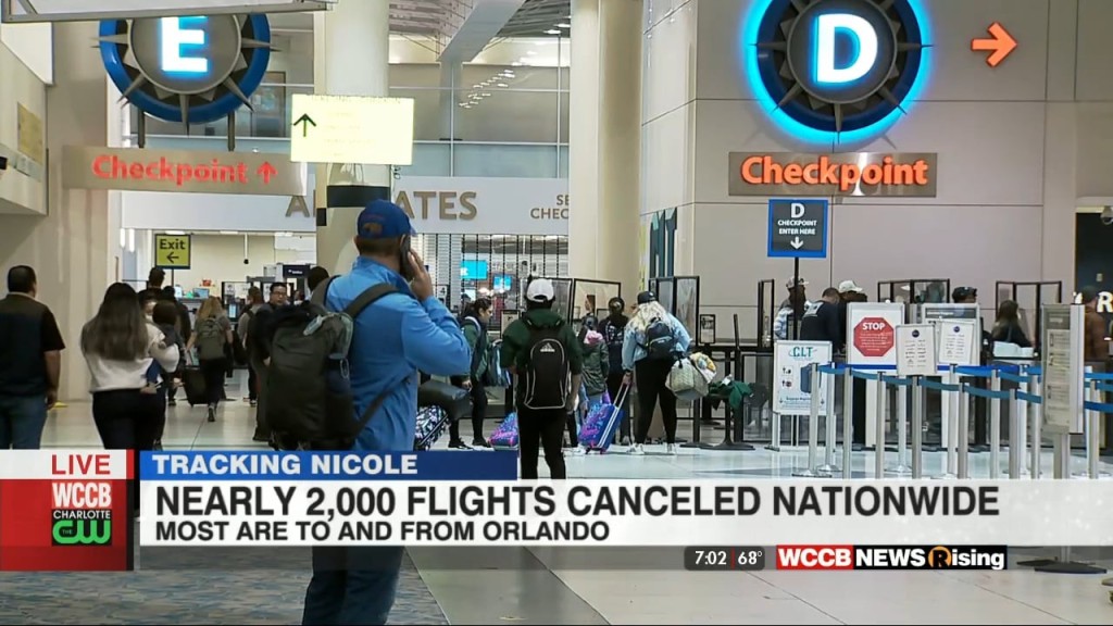 Tropical Depression Nicole Delays Flights Nationwide