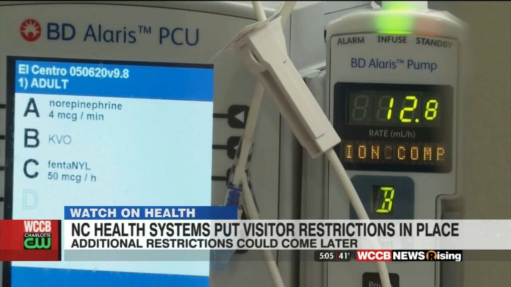 Nc Health Systems Put Visitor Restrictions In Place