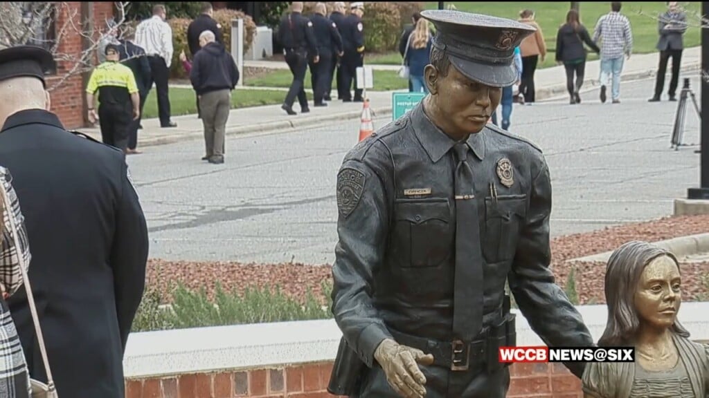 Statues Unveiled Honoring Fallen Mount Holly Police Officer Tyler Herndon