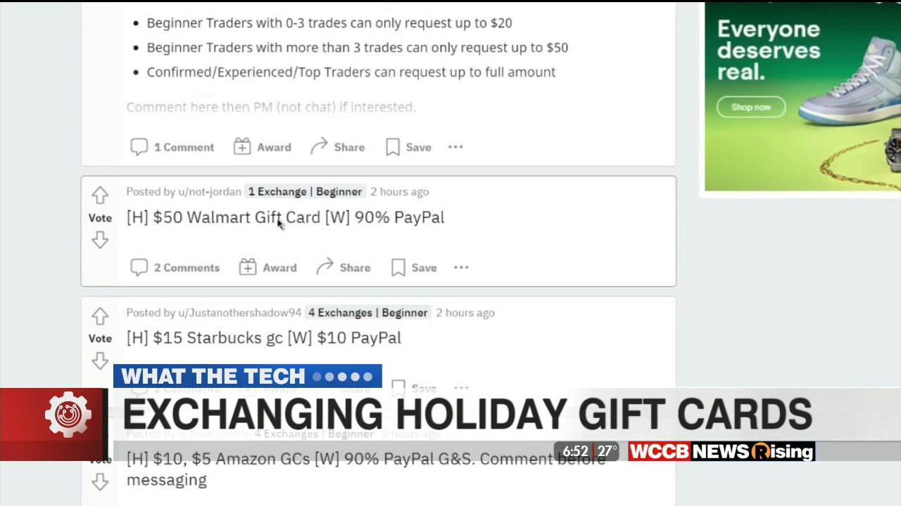 What The Tech Gift Card Exchanges WCCB Charlotte's CW