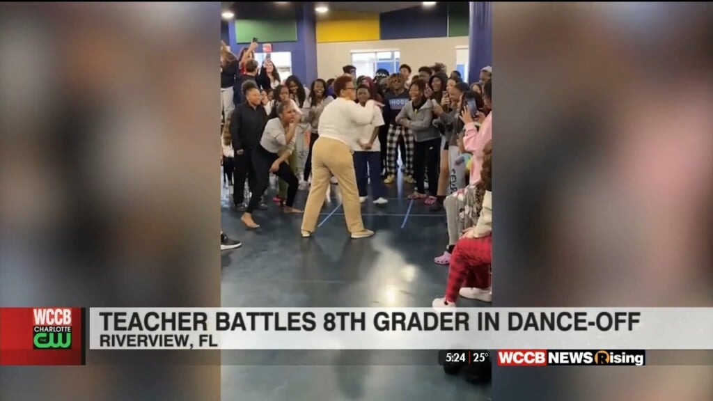 8th Grade Teacher Battles Student In Classroom Dance Off