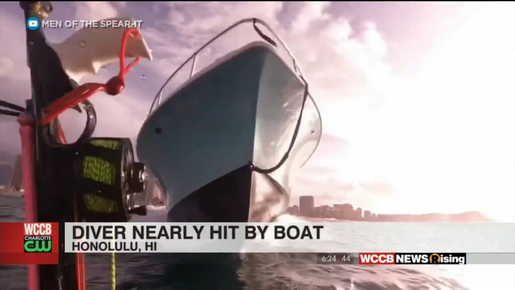 Diver Nearly Gets Hit By Boat