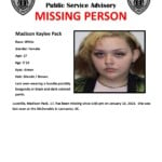 Missing Child Madison Pack