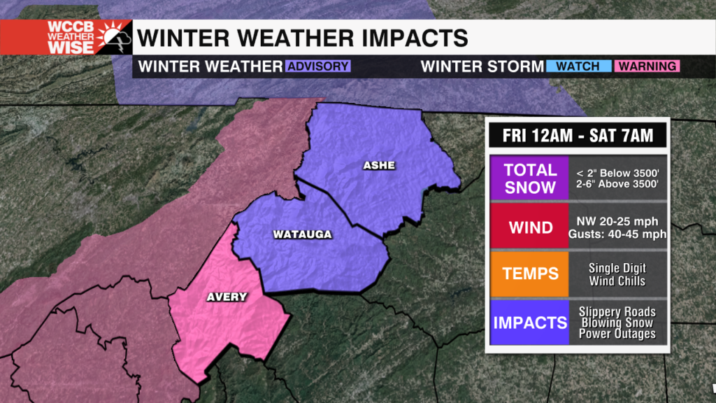 Winter Impact Map Mountains
