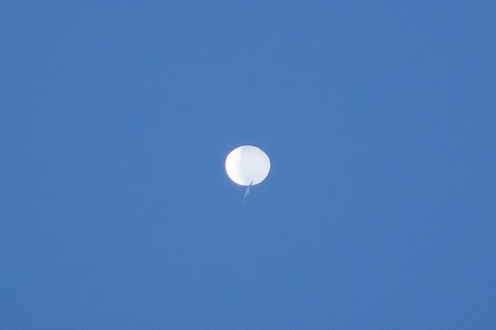 The Chinese Spy Balloon spotted near Asheville, NC. by Evan Fisher