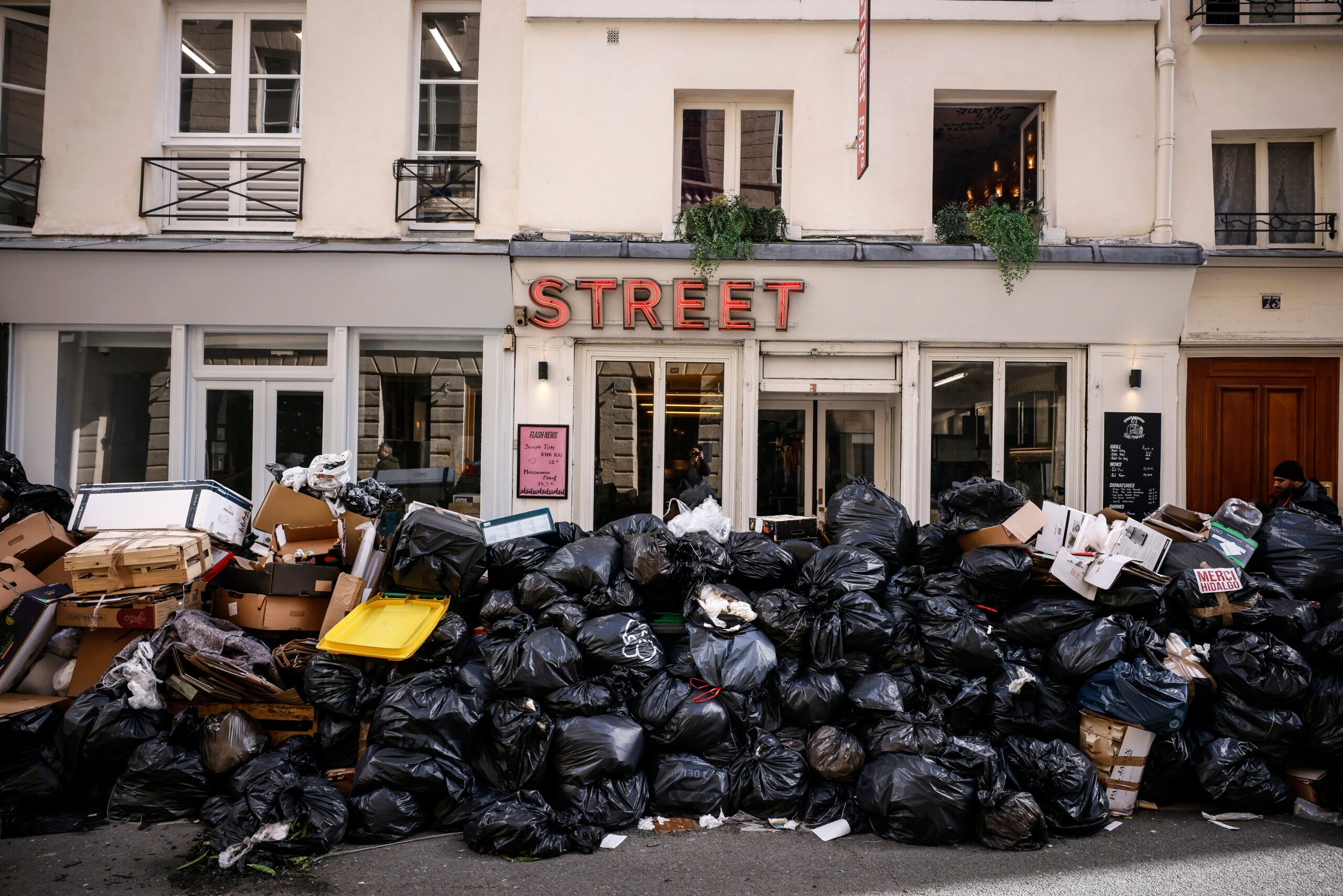 Garbage In Paris Streets, Heaps Of It Protest Symbol WCCB