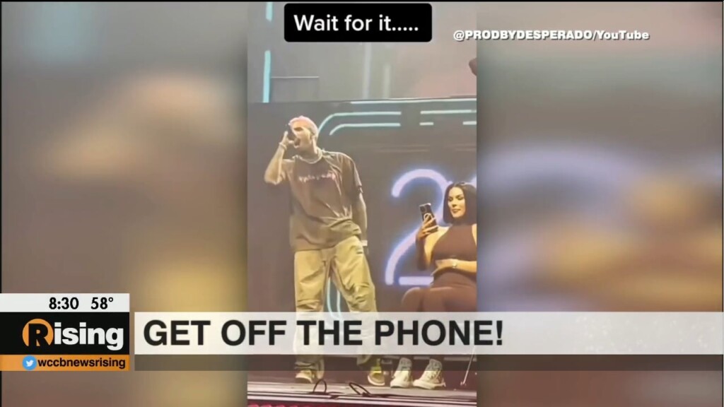 Chris Brown Throws Fan's Phone During Performance