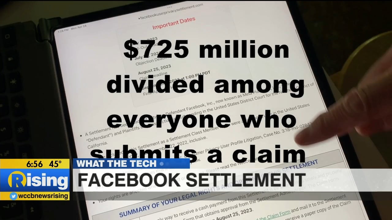 What The Tech Facebook Settlement WCCB Charlotte's CW