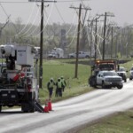 Damage To Utility Poles Tornado Oklahoma