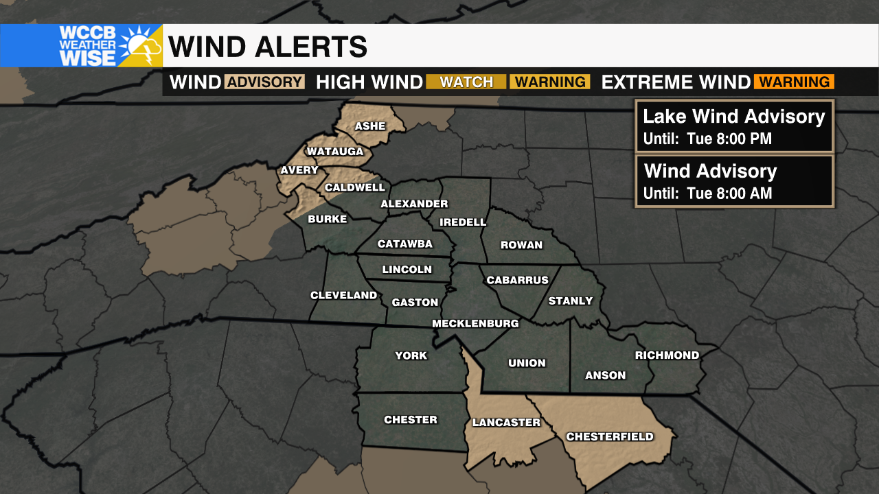 Wind Advisory In Effect For Mountains - WCCB Charlotte's CW