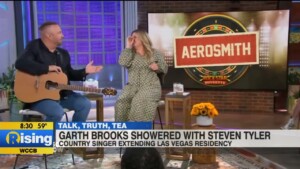 Garth Brooks Showered With Aerosmith