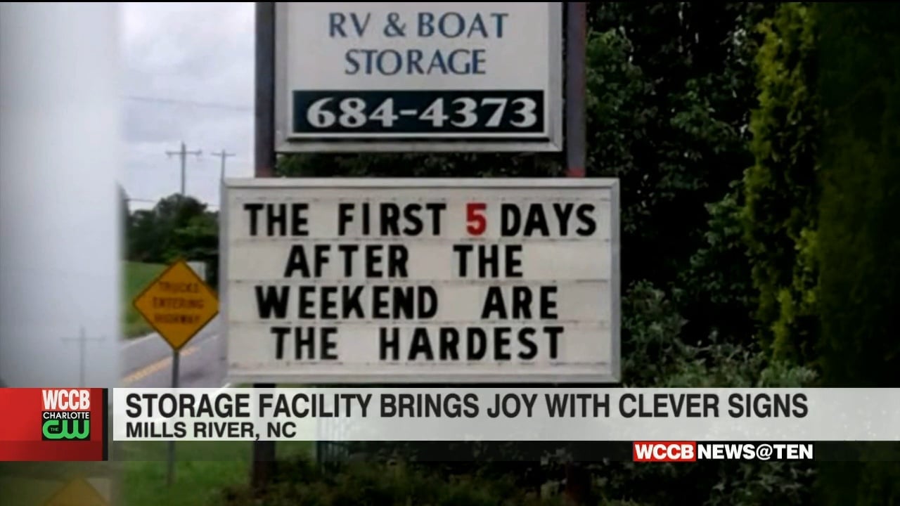 North Carolina Storage Facility Brings Joy With Clever Signs - WCCB ...