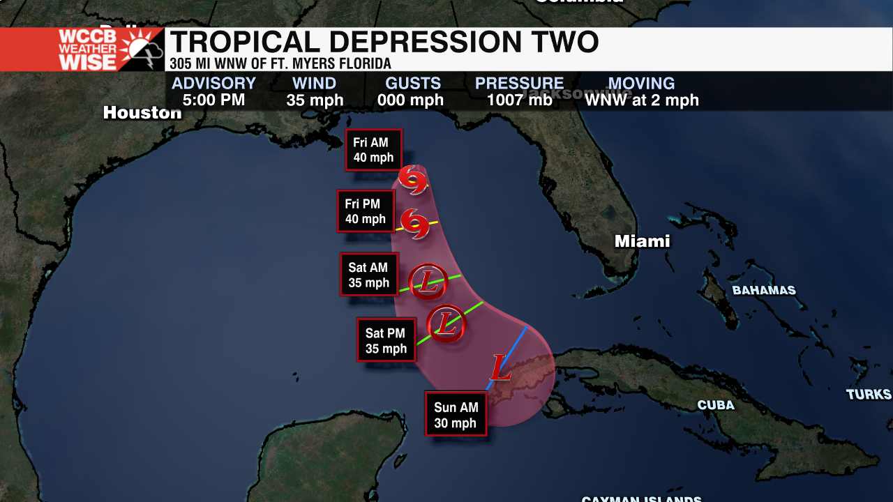 Tropical Depression Two Has Formed In The Gulf Of Mexico - WCCB Charlotte