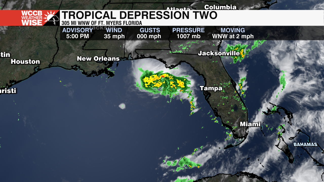 Tropical Depression Two Has Formed In The Gulf Of Mexico - WCCB Charlotte