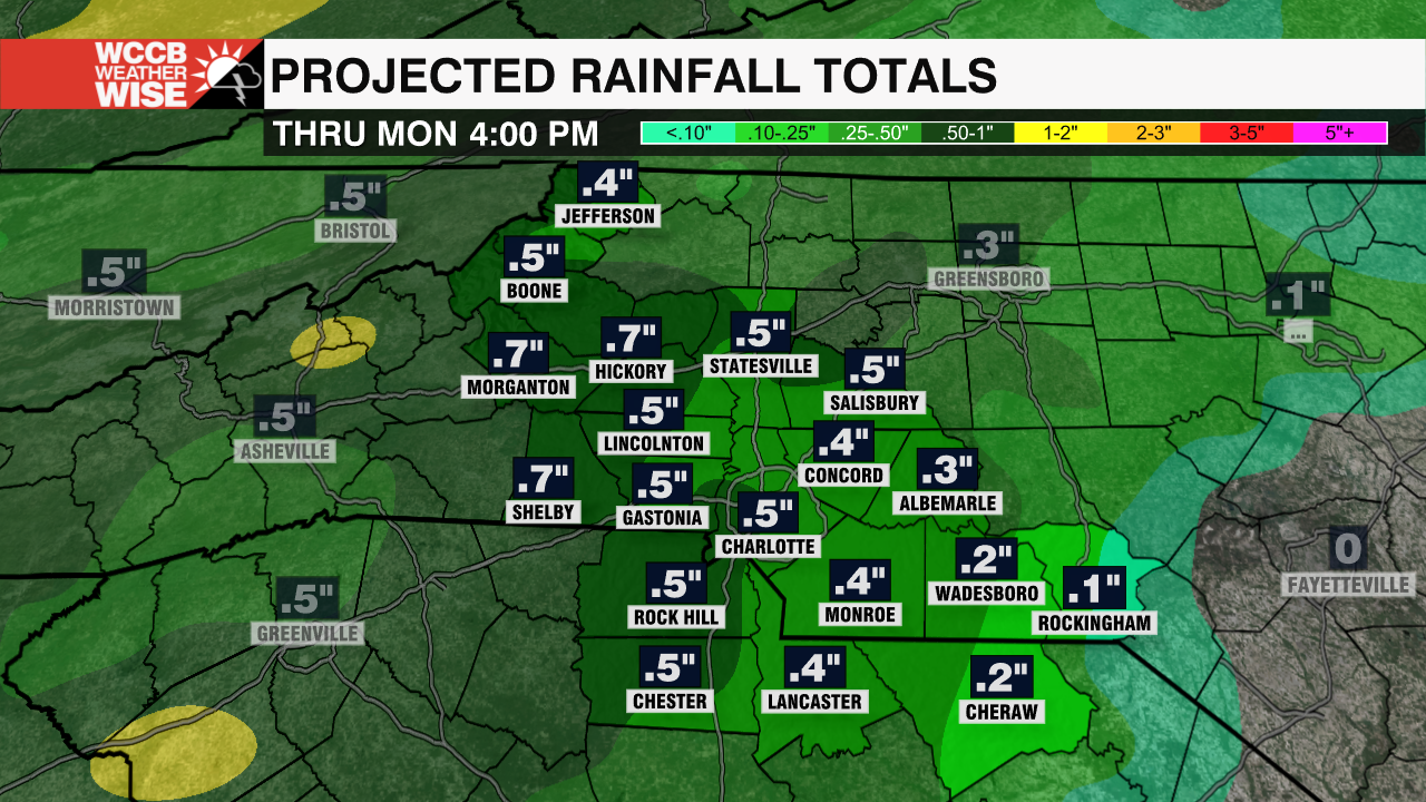 GFS Rainfall Totals WCCB Charlotte's CW