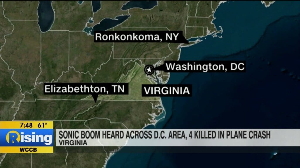 Sonic Boom Heard Across Dc Area, 4 Killed In Plane Crash