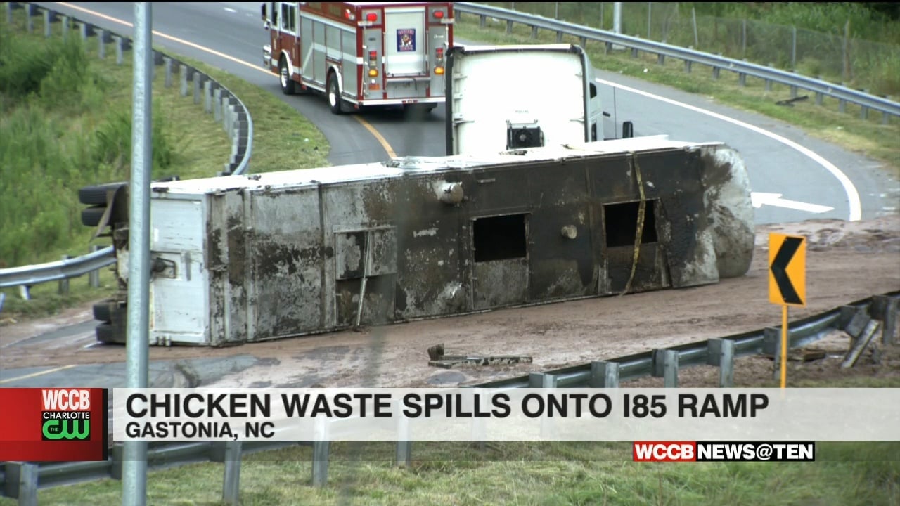 Chicken Waste Spills Onto I-85 On-Ramp - WCCB Charlotte's CW