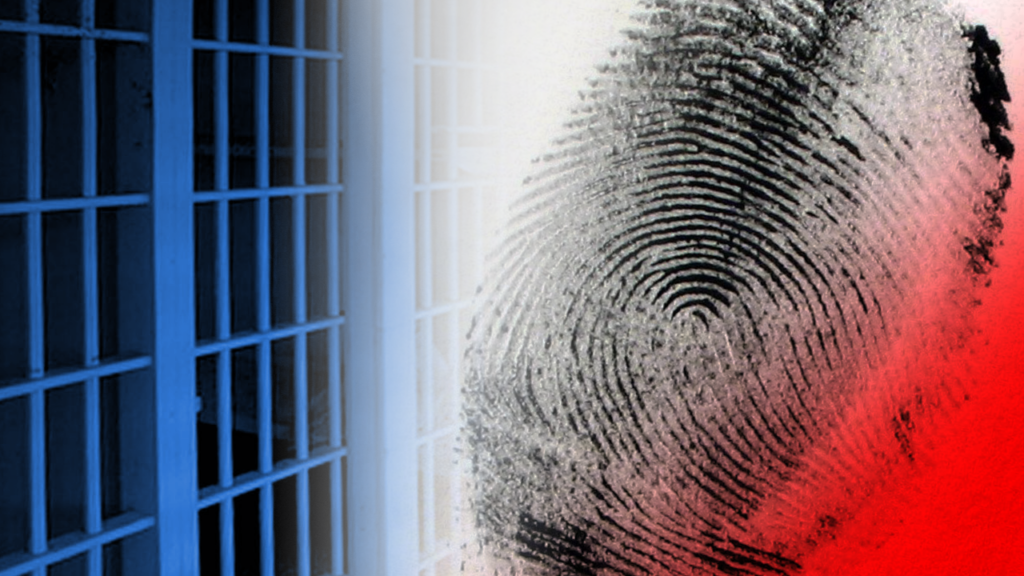 Crime Jail Bars Thumbprint