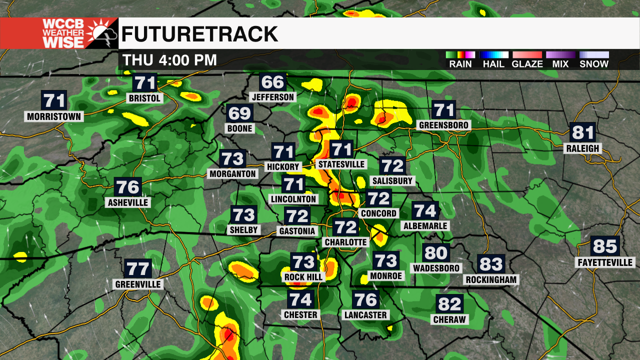 On & Off Rain Could Lead To Isolated Flooding Thursday - WCCB Charlotte