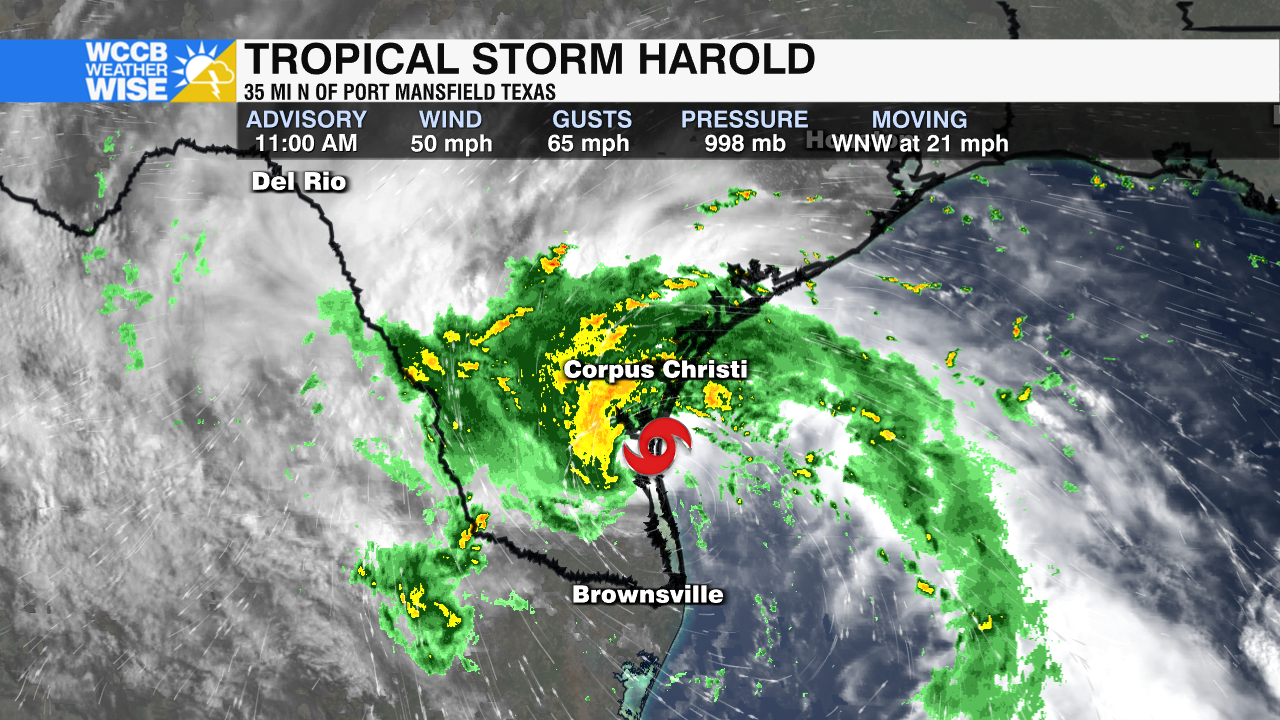 Tropical Storm Harold Makes Landfall in Texas WCCB Charlotte's CW