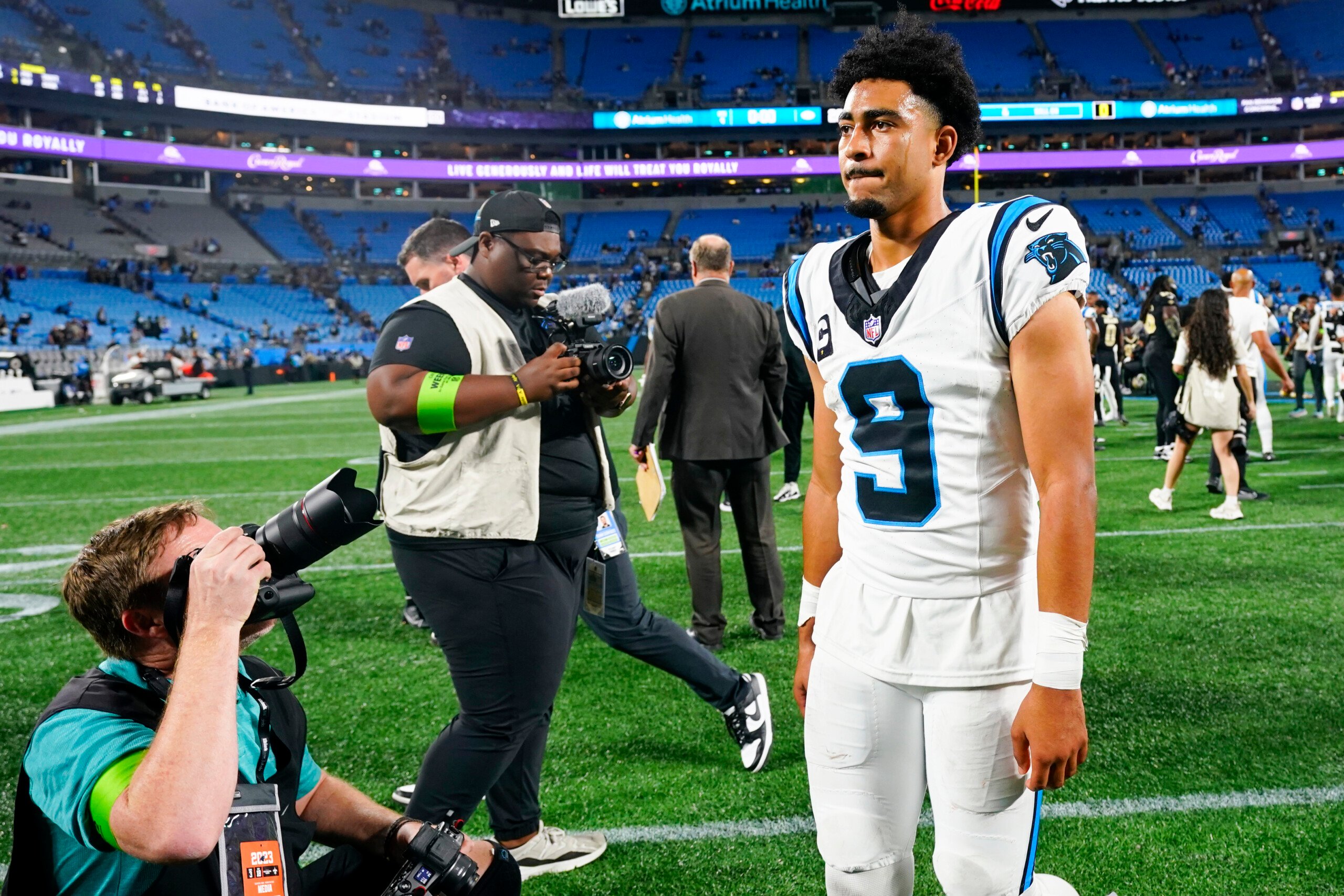 Reich: Panthers QB Bryce Young on track to play Sunday vs Vikings