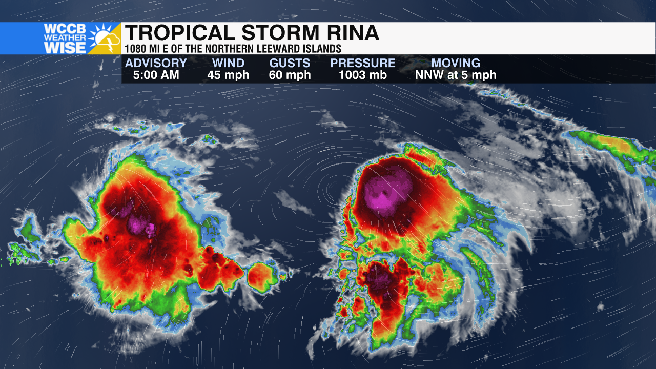 Tropical Storm Rina Has Formed in the Atlantic WCCB Charlotte's CW