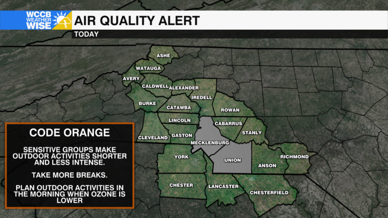 Code Orange Air Quality Alert Day in Effect for Mecklenburg & Union ...