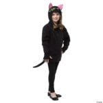Girls Black Cat Hoodie