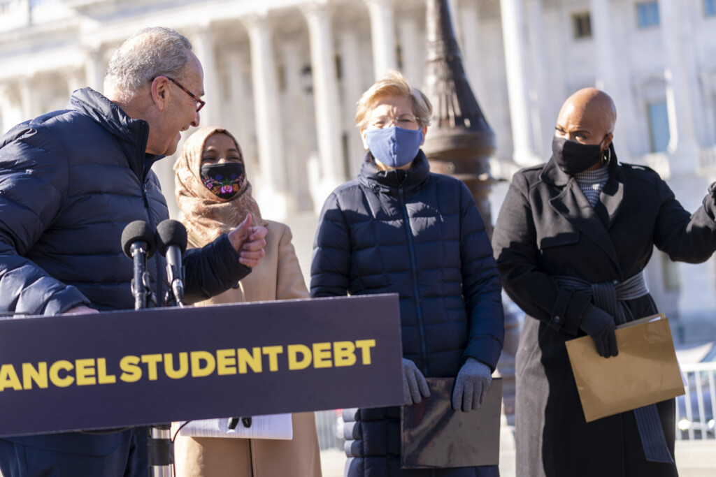Chuck Schumer, Elizabeth Warren, Ayanna Pressley, Ilhan Omar