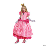 Girls Elevated Super Mario Bros Princess Peach Costume