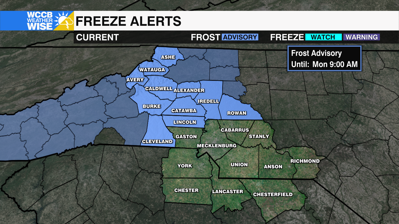 Frost Advisory Monday Morning - WCCB Charlotte's CW