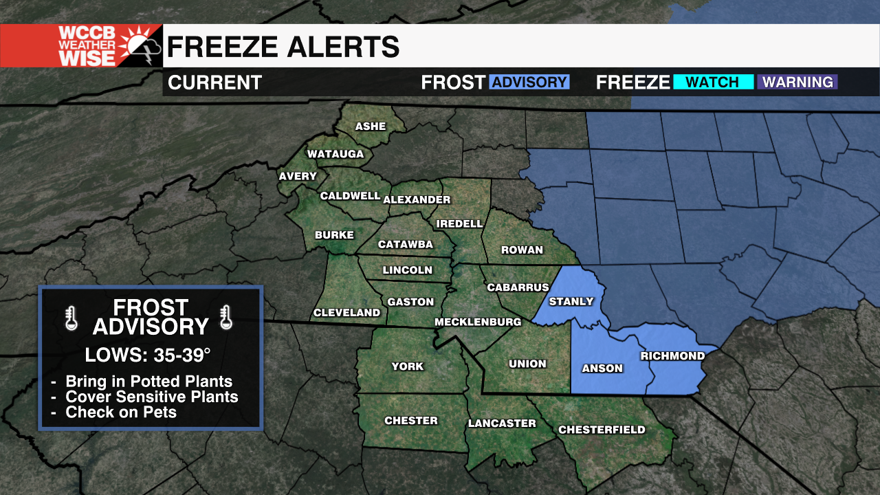 Frost Advisory In Effect For Parts Of North Carolina Tuesday Morning ...