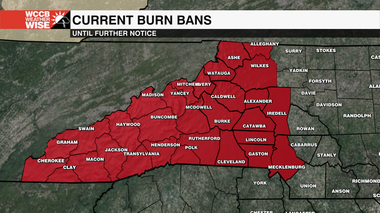 30 Counties Now Under a Burn Ban in North Carolina WCCB Charlotte's CW