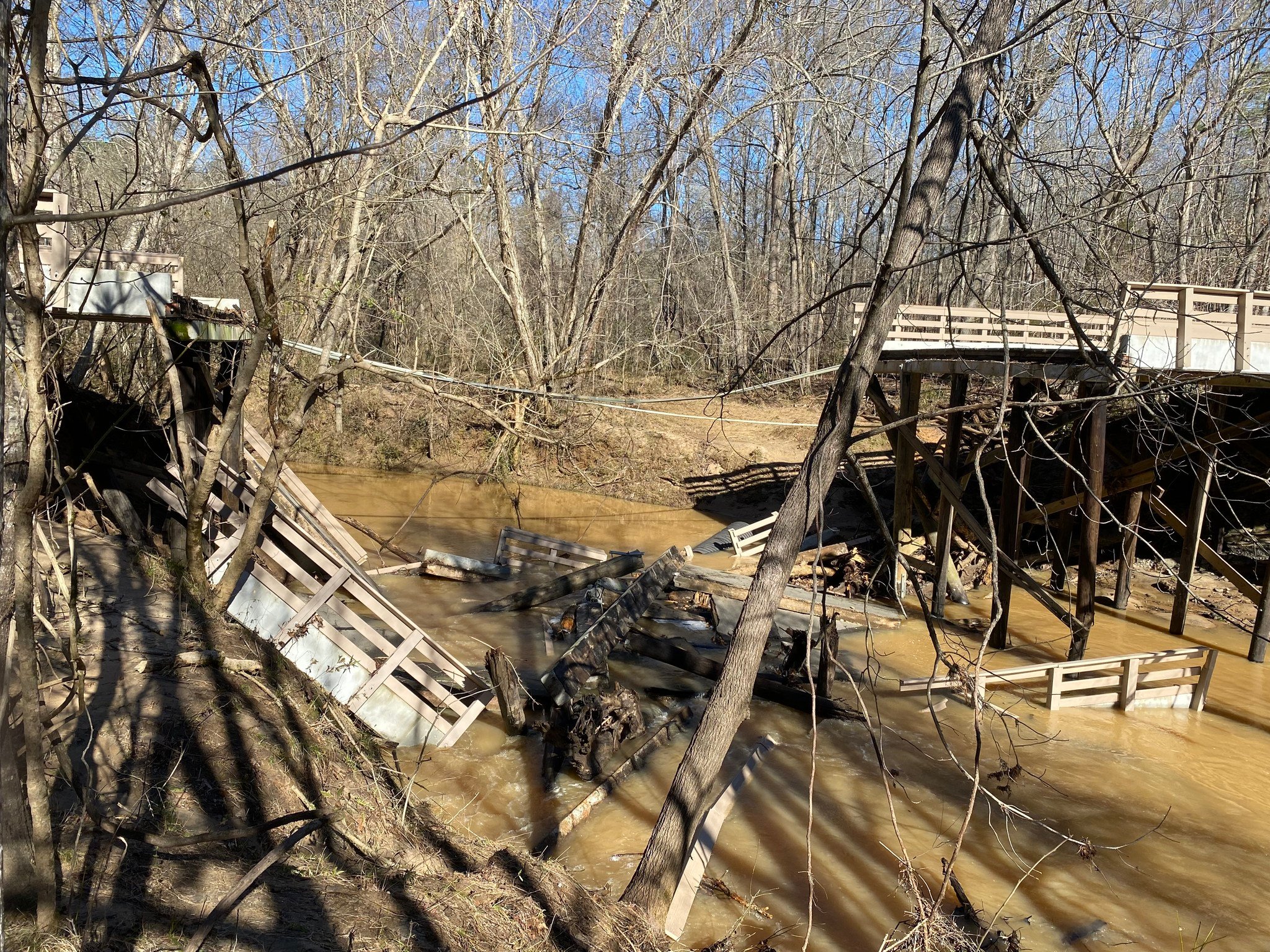 Anne Springs Greenway Bridge Collapsed - WCCB Charlotte's CW