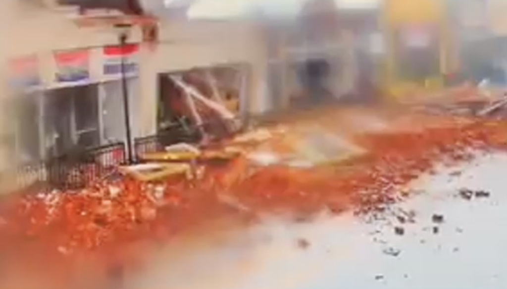 Tornado Destroys Buildings In Downtown Bamberg