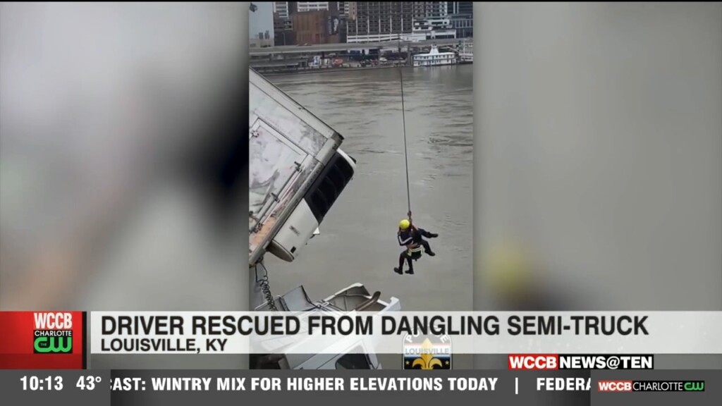 Driver Saved From Dangling Semi Truck
