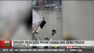 Driver Saved From Dangling Semi Truck