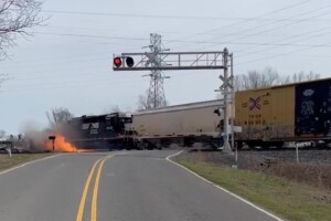 Train Slams Into Semi Truck Stuck On Tracks In West Charlotte