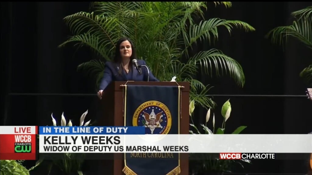 Kelly Weeks, Widow Of Deputy U.s. Marshal Thomas “tommy” Weeks Jr., Speaks At Memorial Service