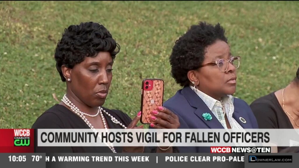 Community Hosts Vigil For Fallen Officers