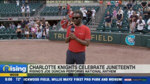 Rising's Joe Duncan Performs The National Anthem For Charlotte Knights' Juneteenth Celebration