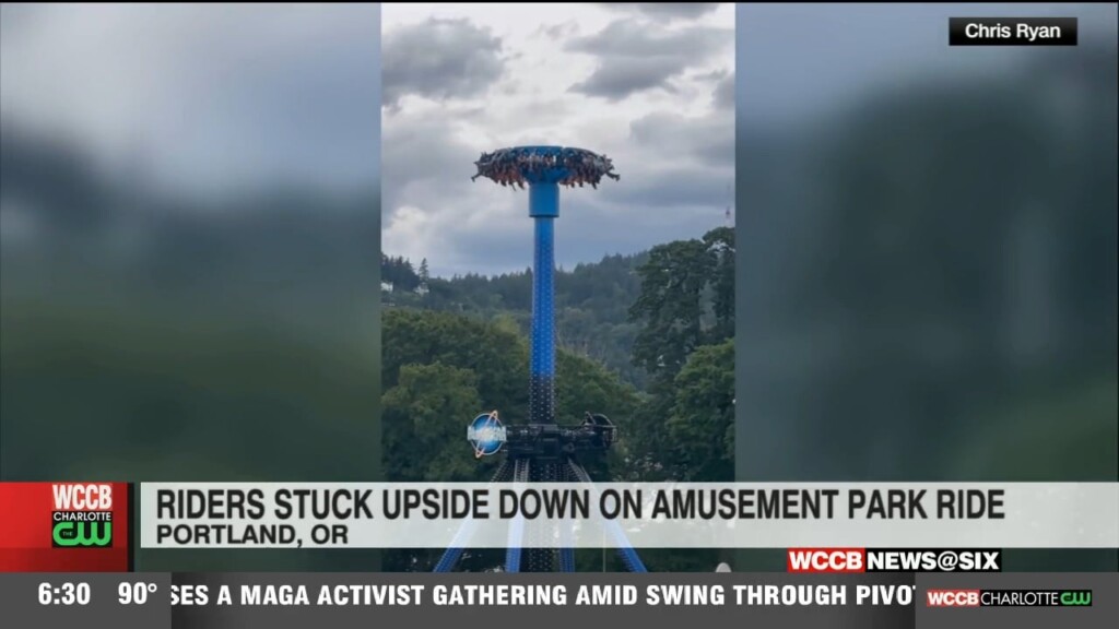 Riders Stuck Upside Down On Amusement Park Ride