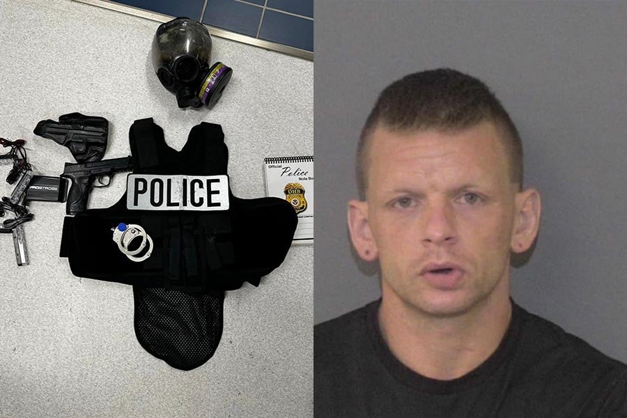 Man Arrested For Stolen Police Gear Car Chase