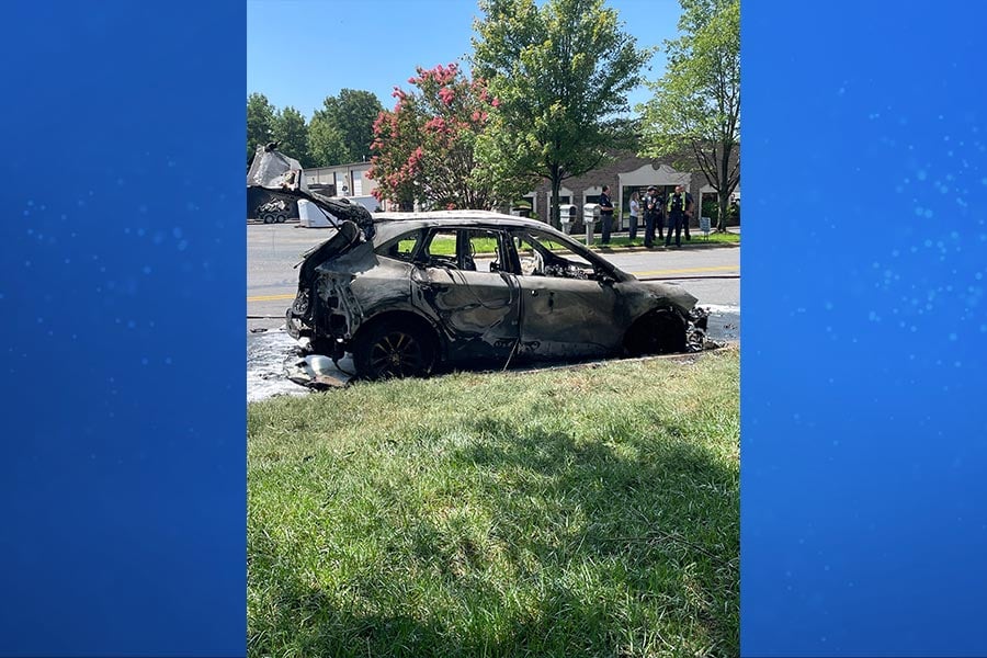Car Engulfed In Flames