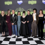 Justin Theroux Catherine O'hara Monica Bellucci Michael Keaton Jenna Ortega Winona Ryder Willem Dafoe Arthur Conti Amy Nuttall Burn Gorman