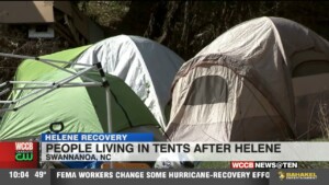 People Living In Tents After Helene