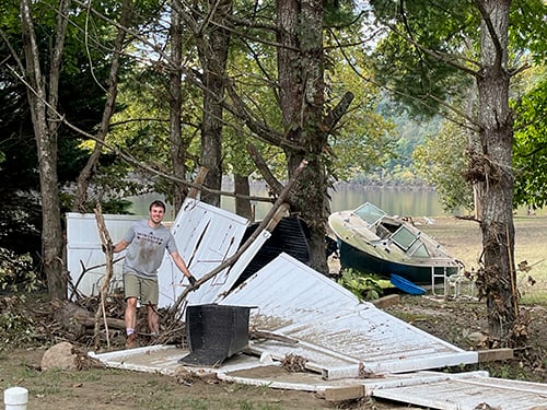 Jacob Ridgway Working On Clean Up Efforts