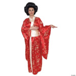 Womens Red Kimono Costumeur28343xxl