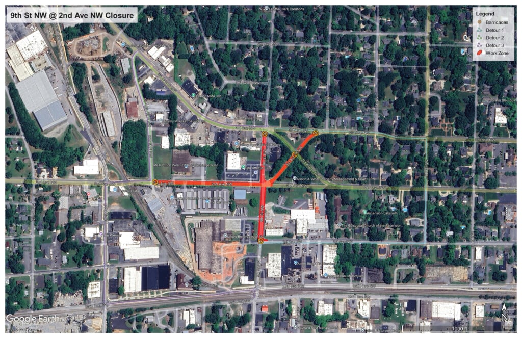 Road Closures In Hickory For Olle Art Walk Construction