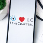 New York, Usa 1 August 2024: Lenscrafters Logo On Phone Screen, Company Icon On Display
